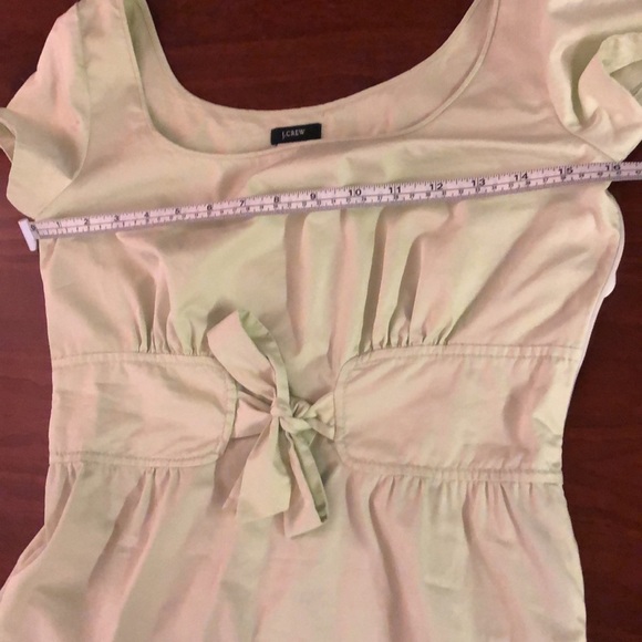 J. Crew Mint Green Short-Sleeve Scoop Neck Fit & Flare Cotton Dress - Picture 10 of 12